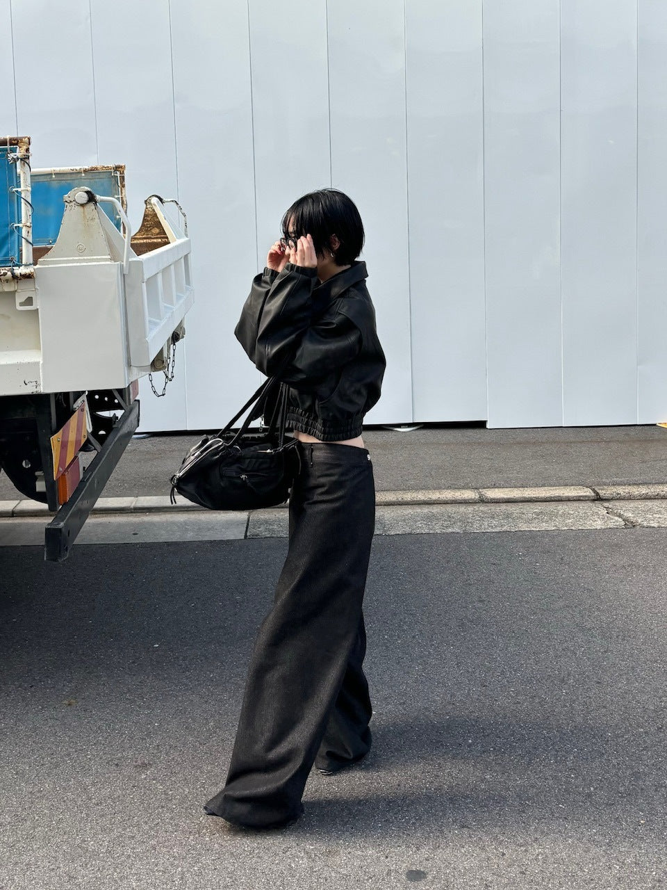 受注制【oaks】fake leather jacket (2color) / 【オークス】フェイクレザージャケット