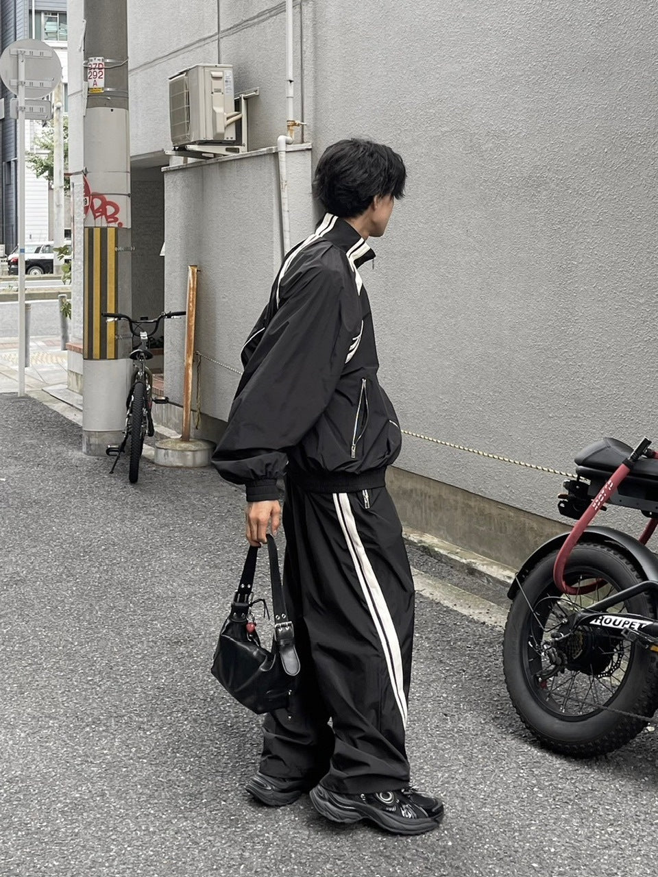 【Chikashitsu +】set up side line track pants (2color) / 【チカシツプラス】セットアップサイドライントラックパンツ