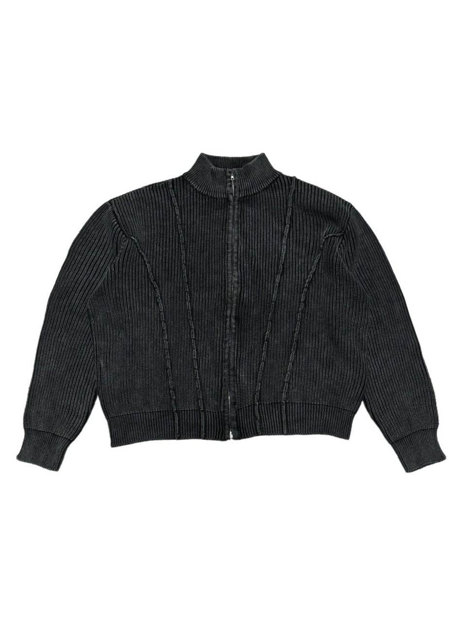 受注制【youll】wash double zip knit (2color)