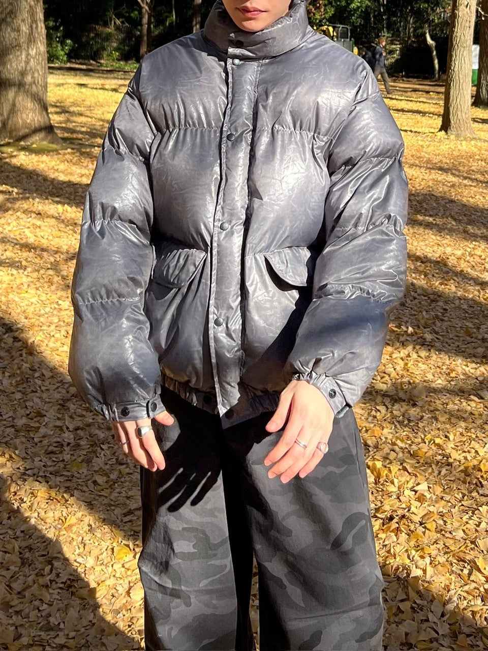 受注制【Chikashitsu +】unisex padding heat jacket (3color)