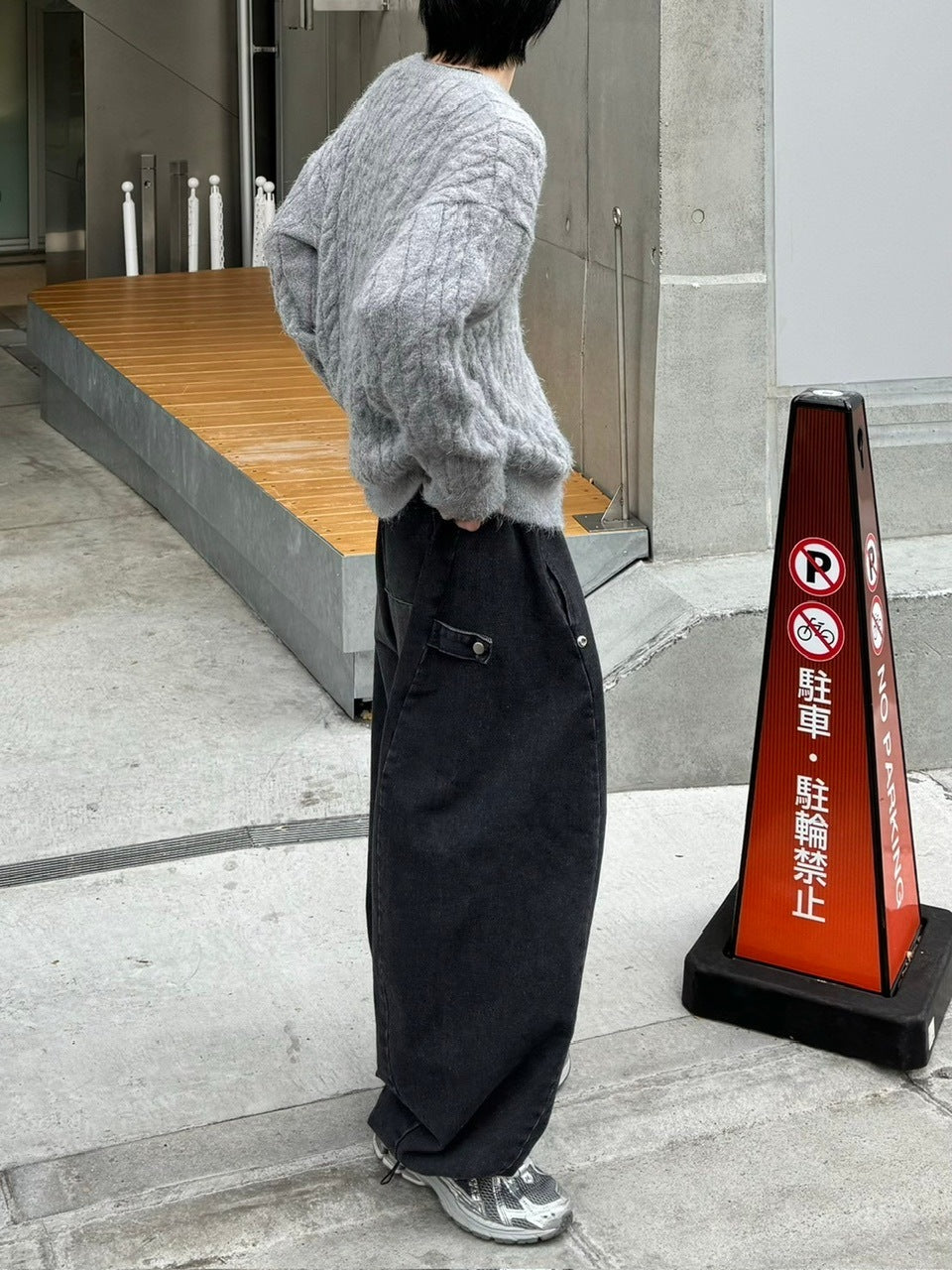 受注制【Chikashitsu +】angora like cable knit (3color)