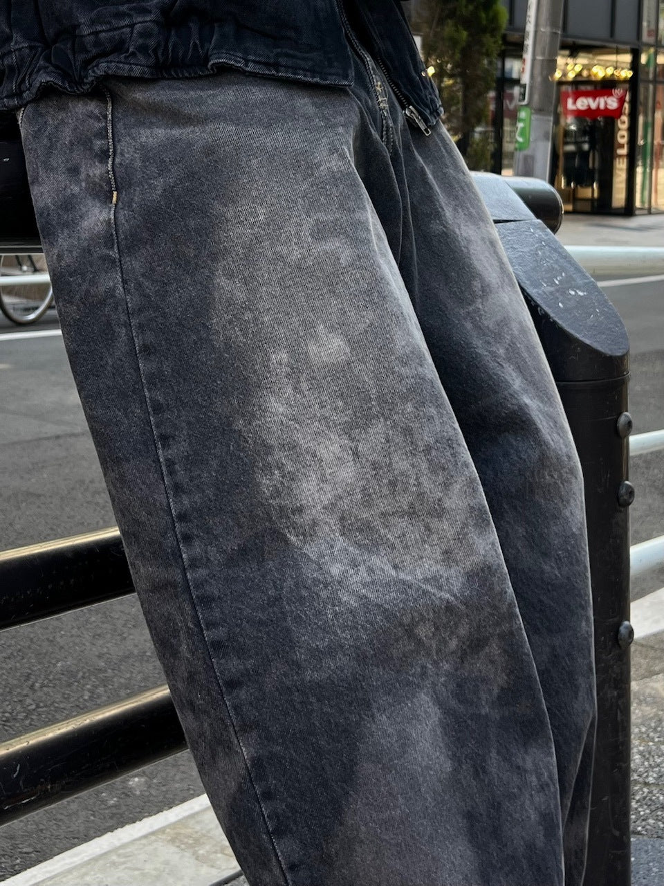大阪店WEB限定受注制【Chikashitsu +】dirty wash balloon denim pants