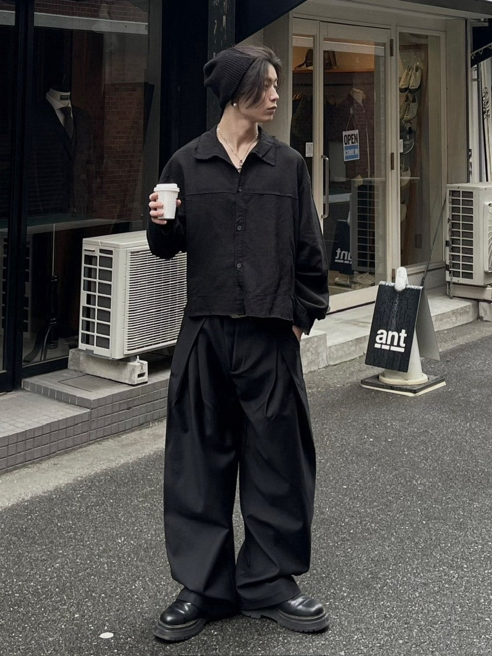 大阪店WEB限定受注制【Chikashitsu +】double tuck balloon slacks (2color)