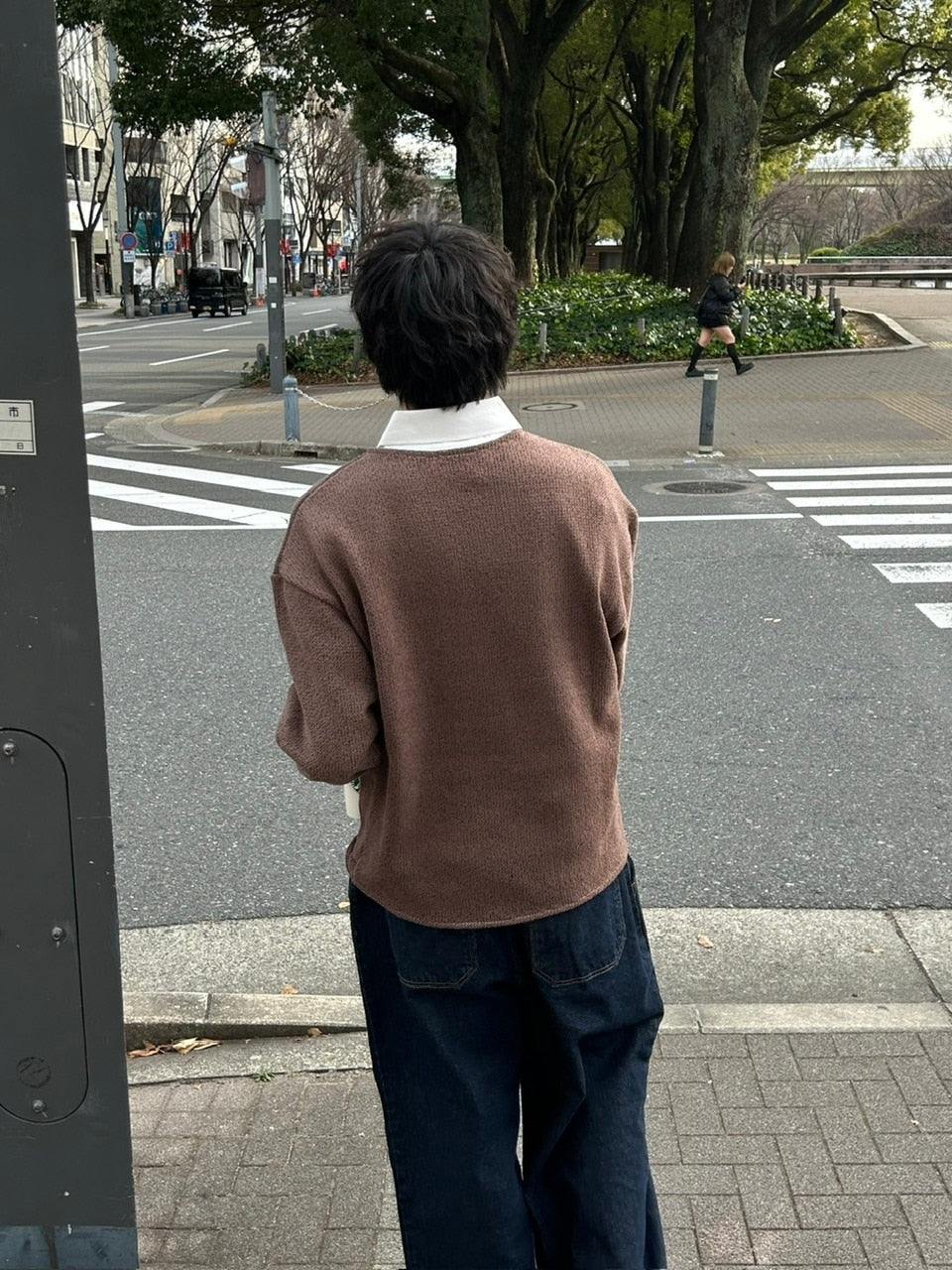 受注制【Chikashitsu +】loose fit round knit (4color)