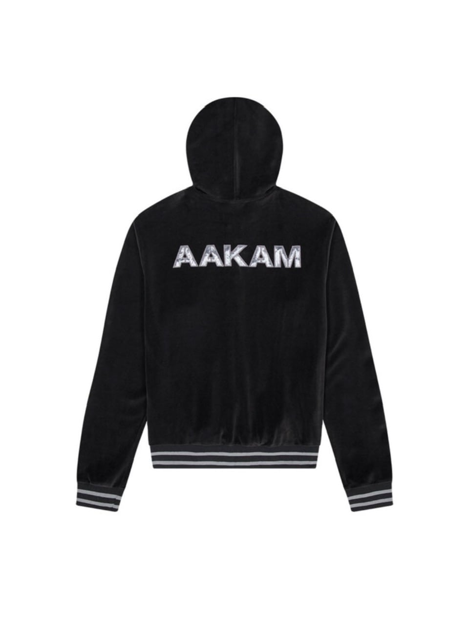 【AAKAM】98 Patch Velour Zip-Up Hoodie