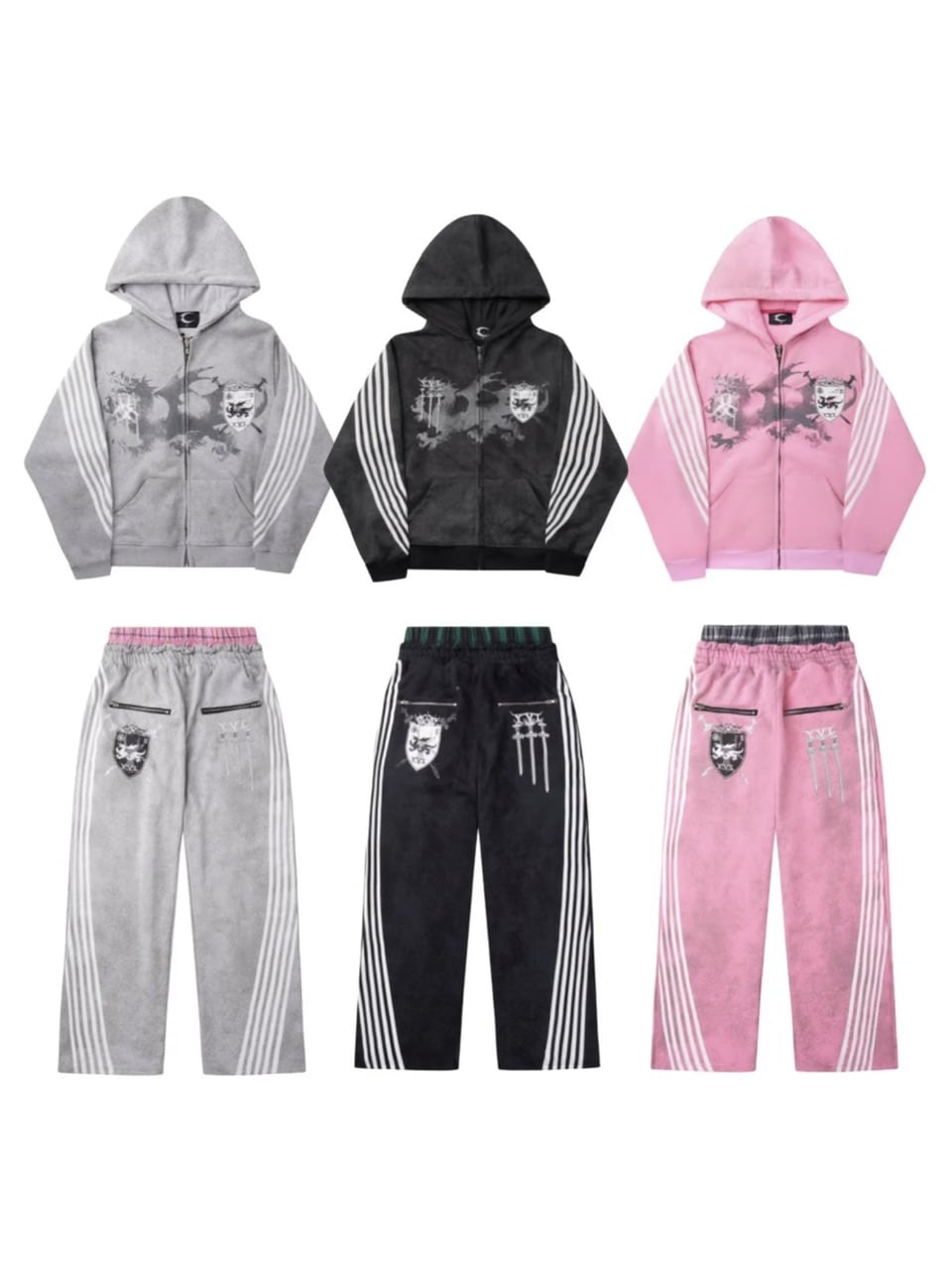 Cozy world Wide】ROYAL KNIGHT CLUB WAXED - SWEATPANTS – PRESSING