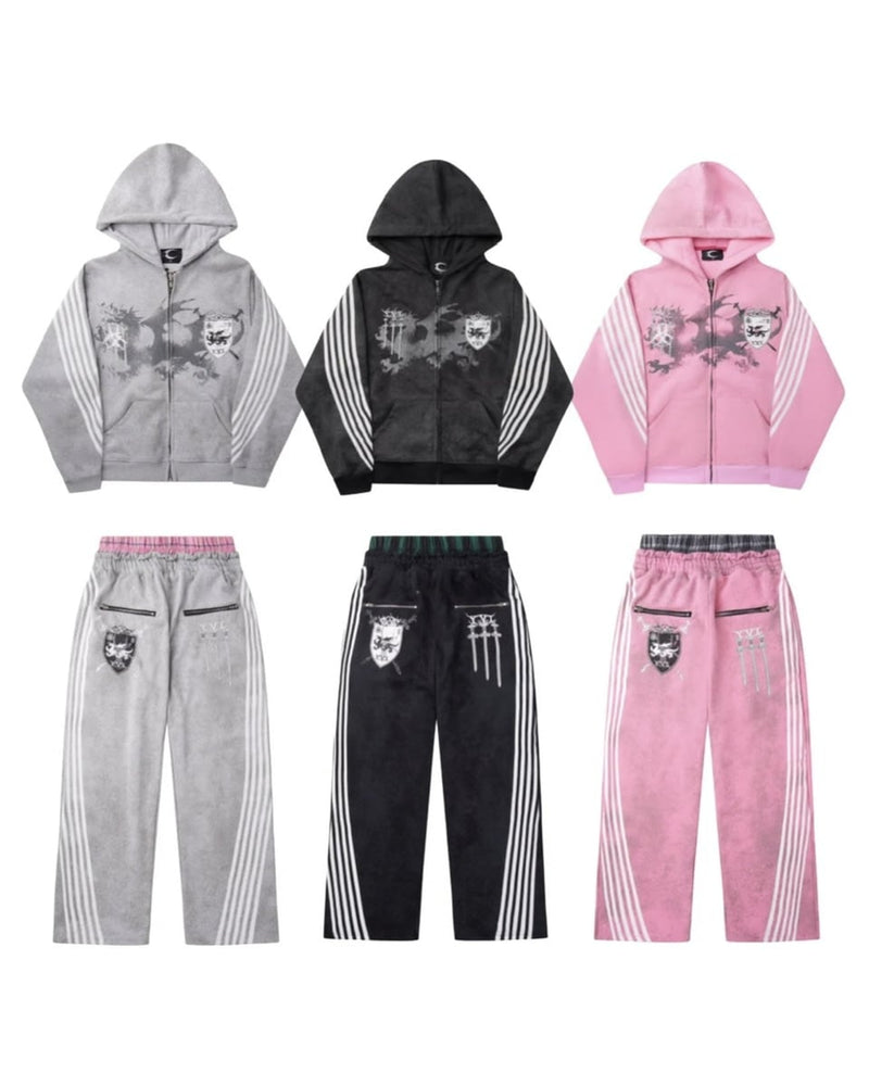 【Cozy world Wide】ROYAL KNIGHT CLUB WAXED - SWEATPANTS