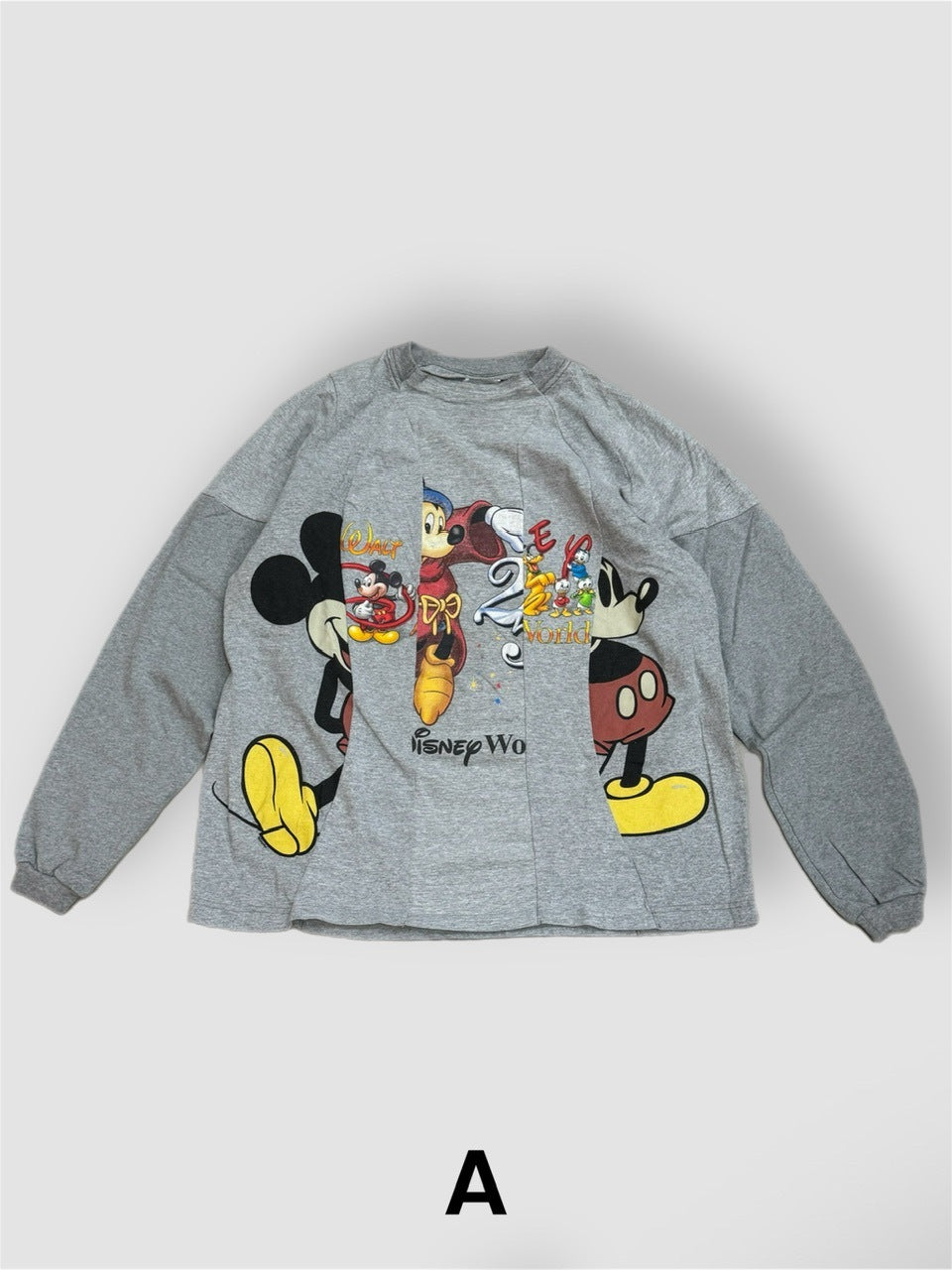 【Re +】cutting switch long sleeve (gray)