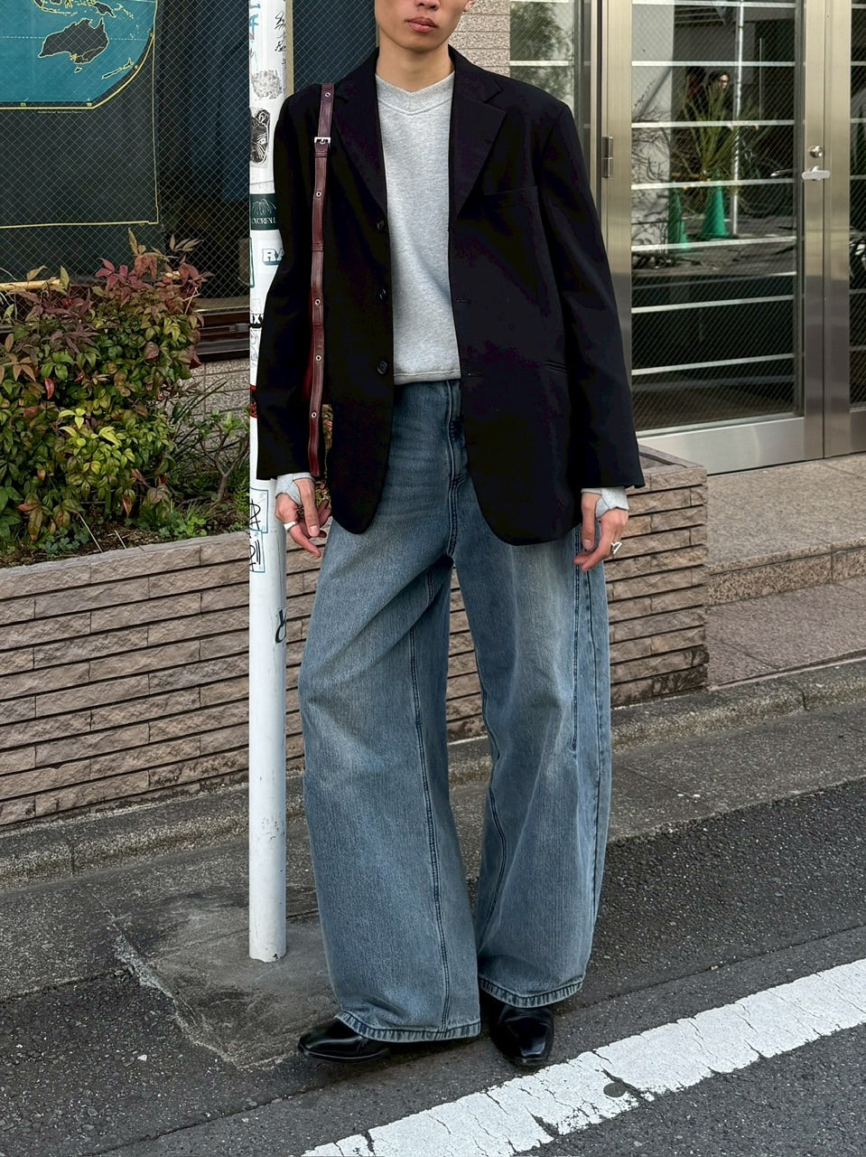 東京店WEB限定受注制【Chikashitsu +】PU Leather cross bag (4color)