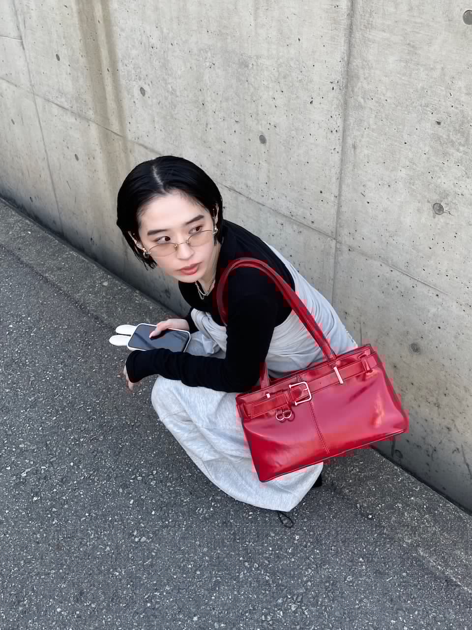 受注制【oaks】leather belt shoulder bag (3color)