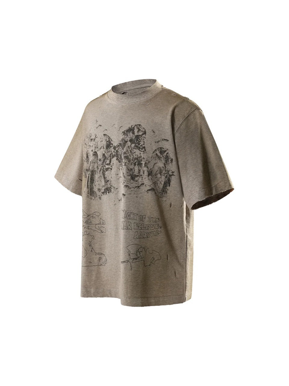 【The Boy Has No Patience】NIGHT OF THE BLOOD MOON WASHED SHORT SLEEVES