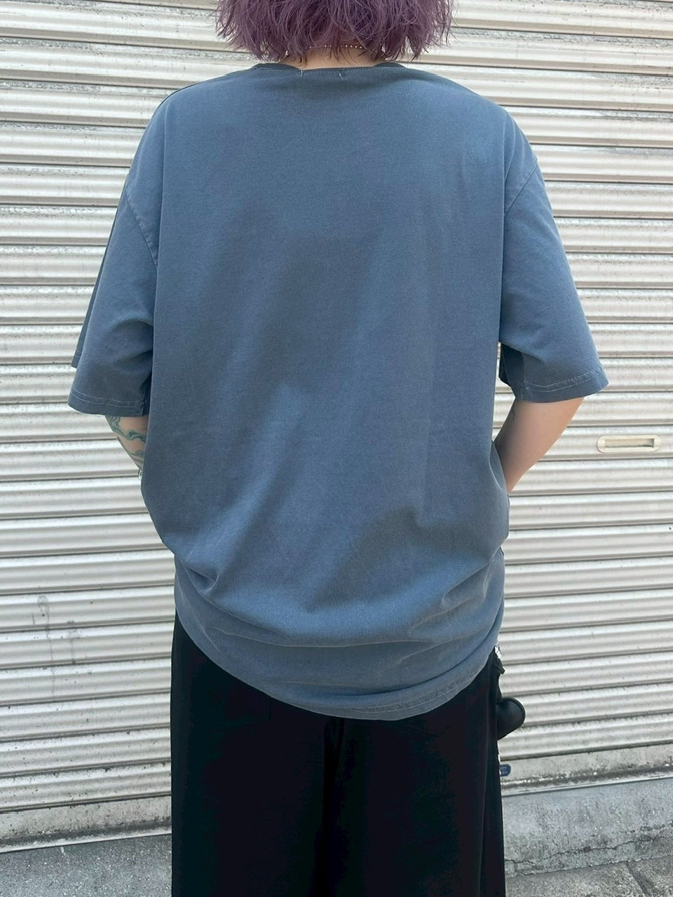 受注制【Chikashitsu +】pigment cross point t-shirt (2color) / 【チカシツプラス】ピグメントクロスポイント半袖Tシャツ