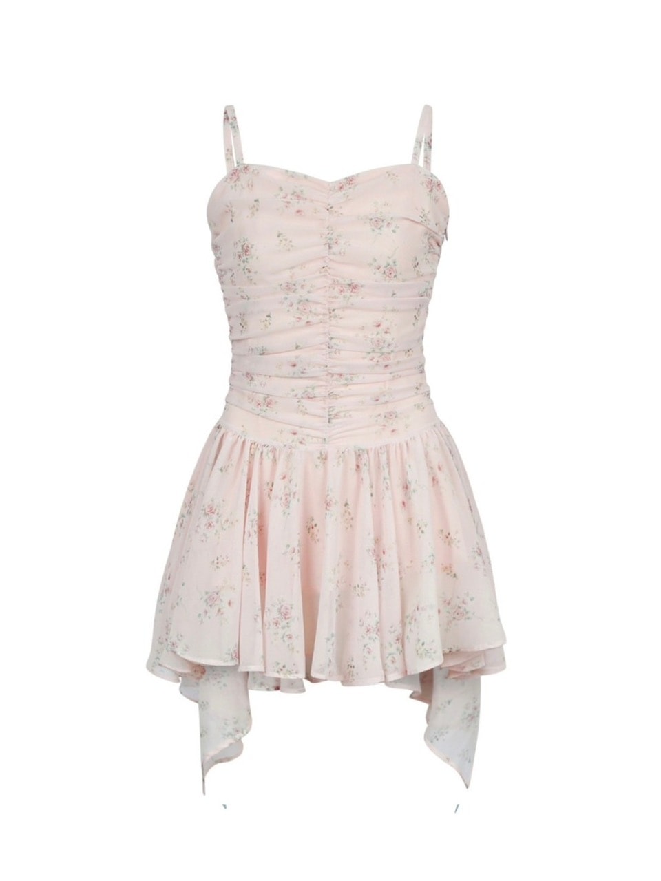 【ODDONEOUT】FLOWER SHIRRING ONE PIECE / 【オッドワンアウト】フラワーシャーリングキャミソールワンピース