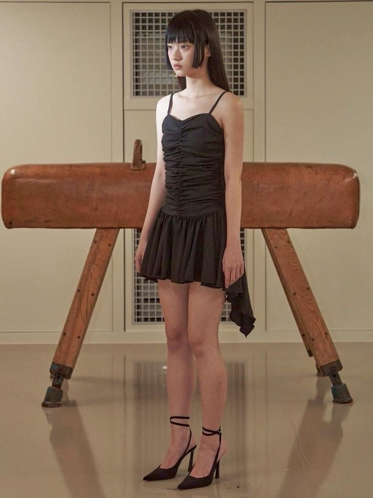 【ODDONEOUT】Shirring onepiece / 【オッドワンアウト】シャーリングキャミソールワンピース