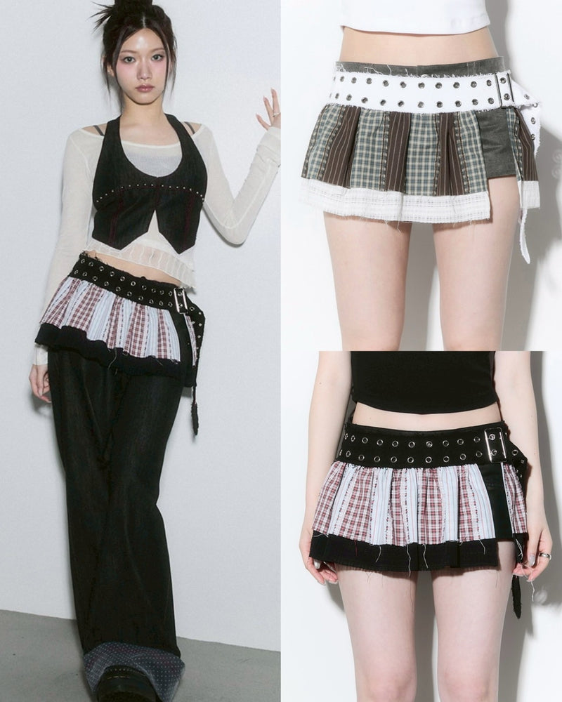 【CHERRYQUIRI】pleats layered belt / 【チェリーキュリー】プリーツレイヤードベルト
