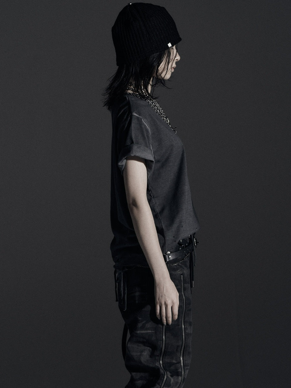 【Rosen Kreuz】BOXY FIT LAYERED DAMAGE TEE