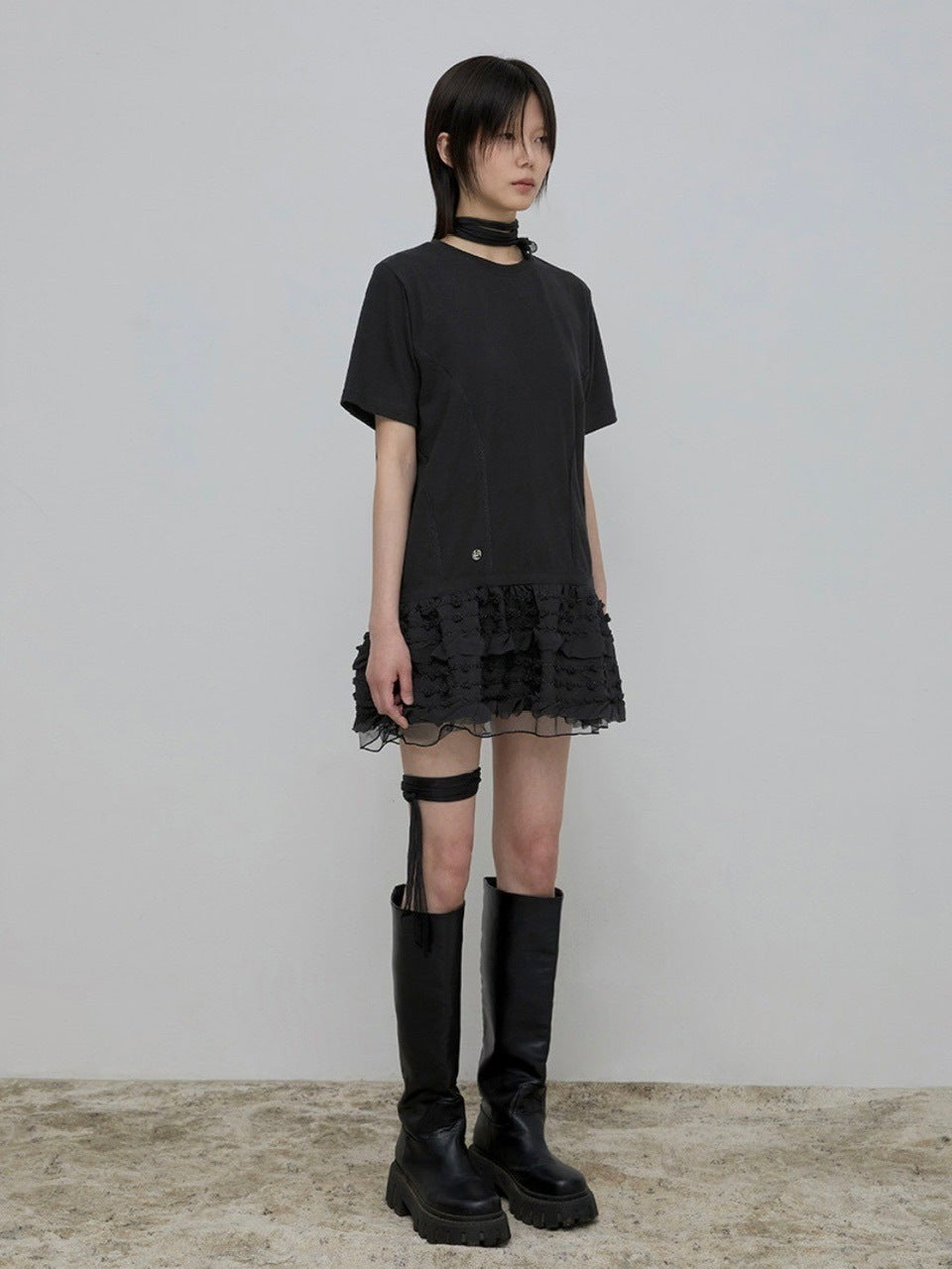 【FLAREUP】Layered Lace T-Shirt