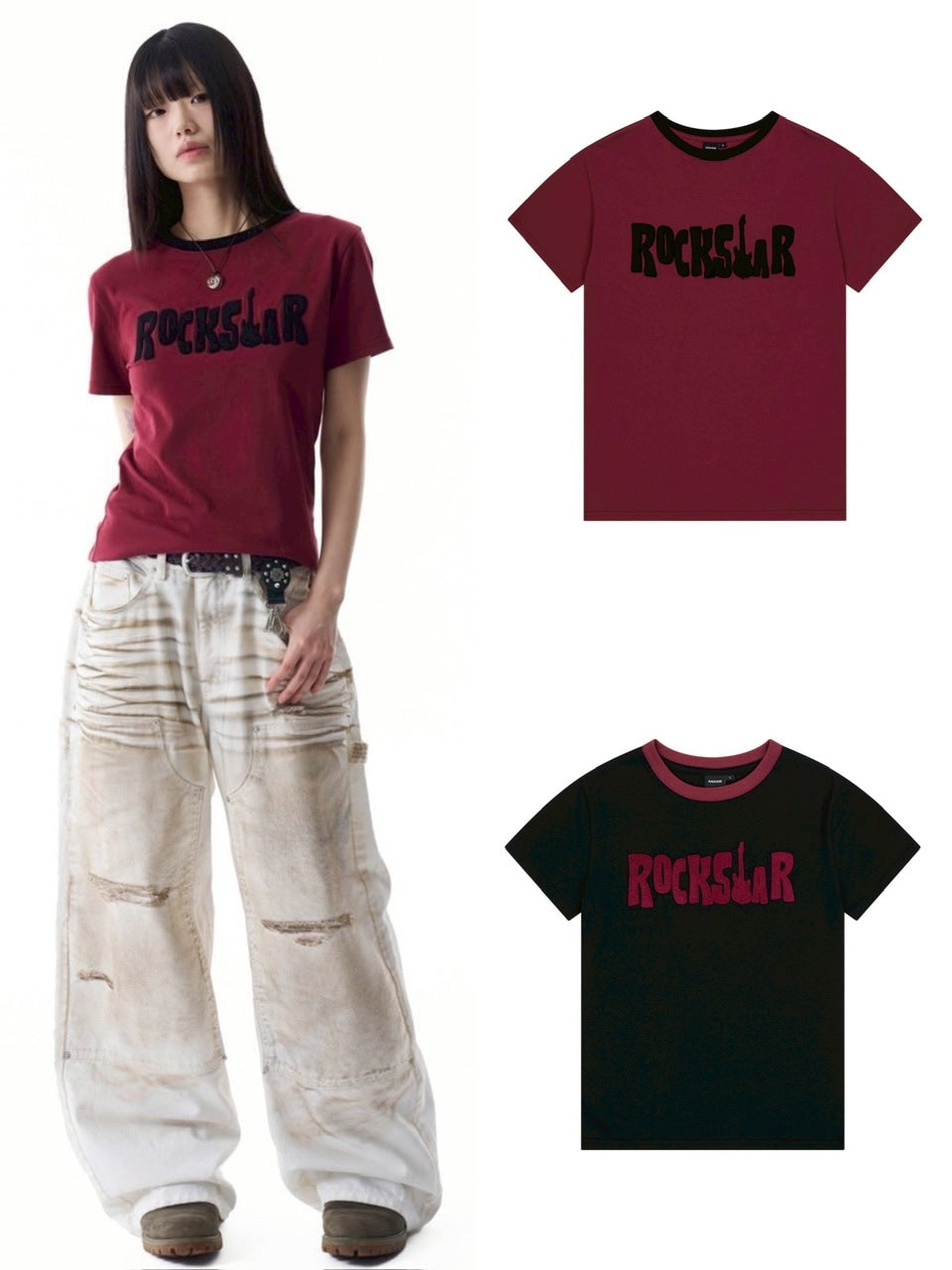 【AAKAM】ROCKSTAR Boucle Half Top