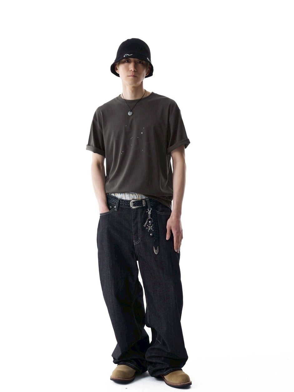 【AAKAM】Studded Sun Half Top