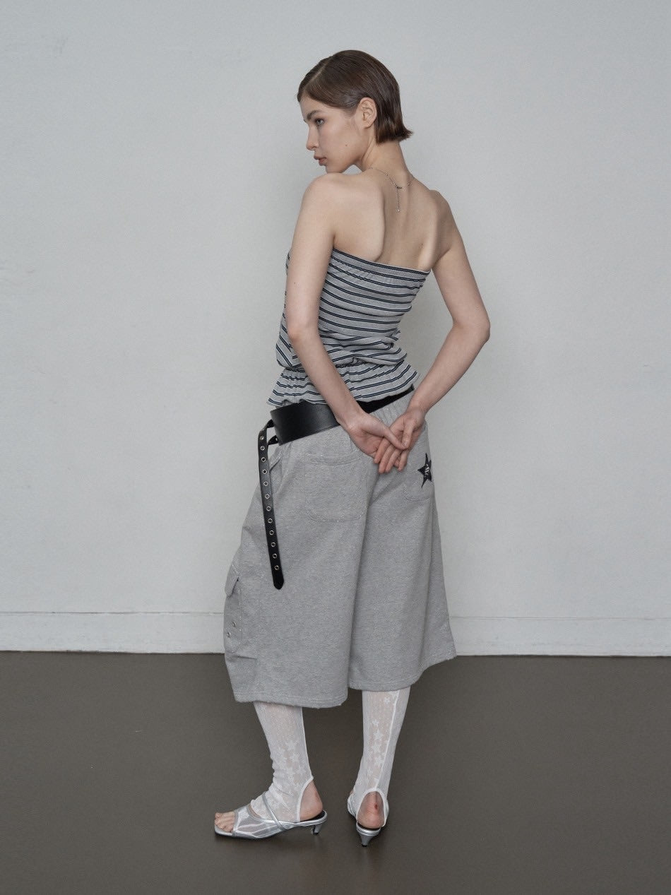 【SETUP‐EXE】PUNCHING BERMUDA SWEATPANTS / 【セットアップエグゼ】パンチングバミューダスウェットショートパンツ