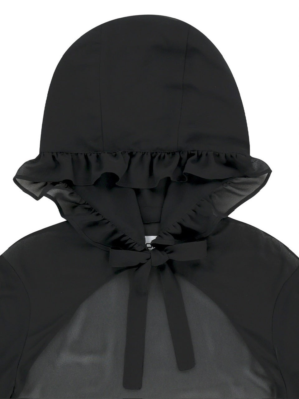 【TUOMIO】CHIFFON HOODED BOLERO / 【トゥオミオ】シフォンフードボレロ