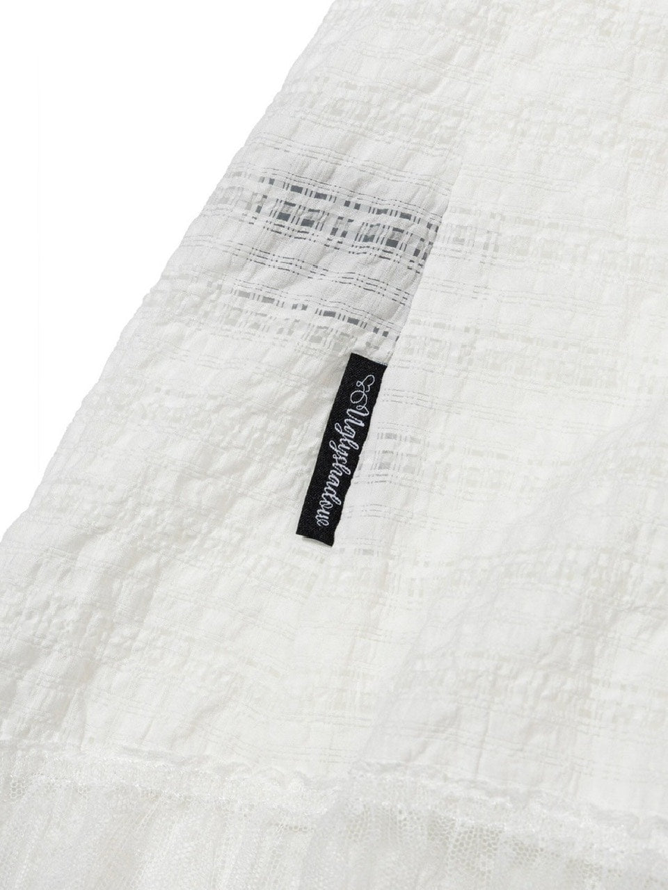 【Uglyshadow】CHECK SHIRRING BLOUSE / 【アグリーシャドウ】チェックシャーリングノースリーブブラウス