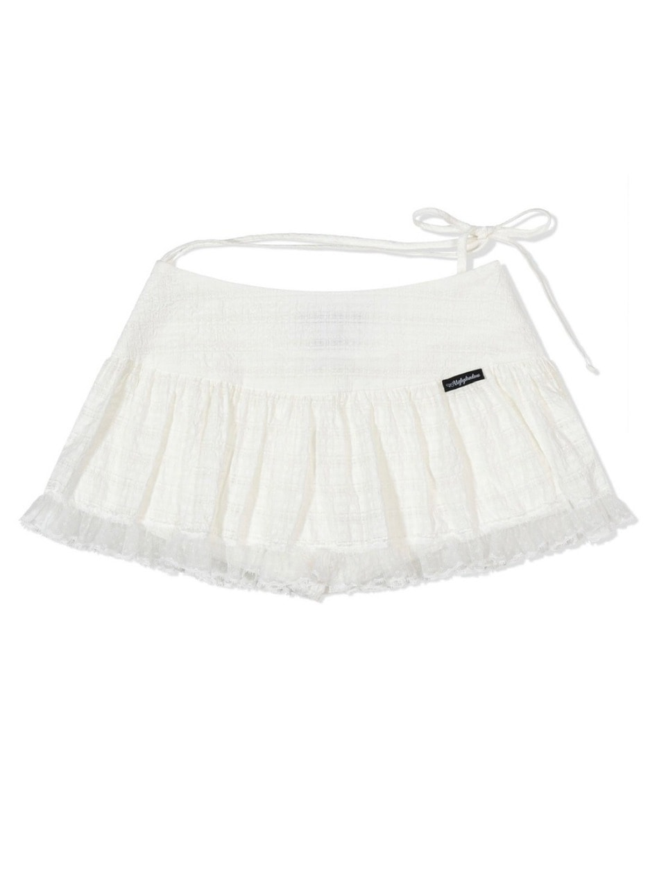 【Uglyshadow】CHECK SHIRRING SKIRT / 【アグリーシャドウ】チェックシャーリングミニスカート