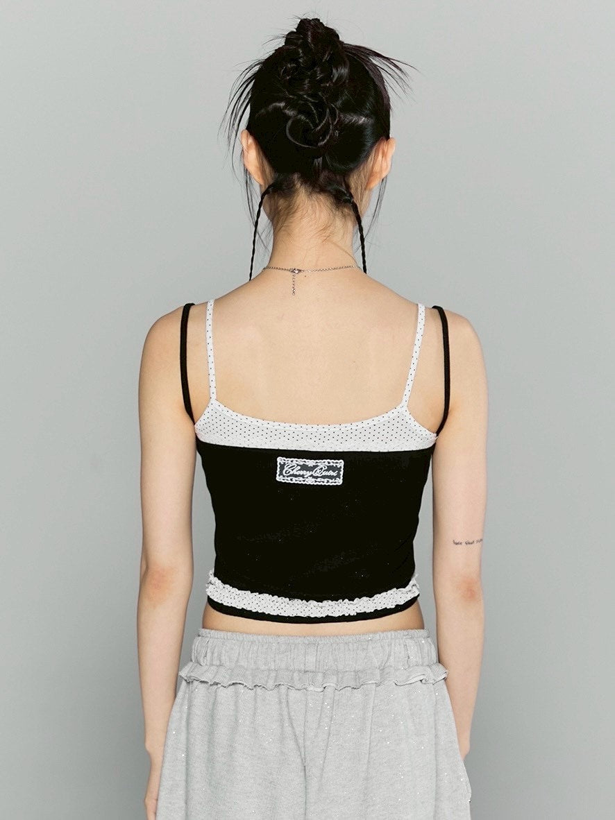 【CHERRYQUIRI】twinkle wrinkle dot sleeveless