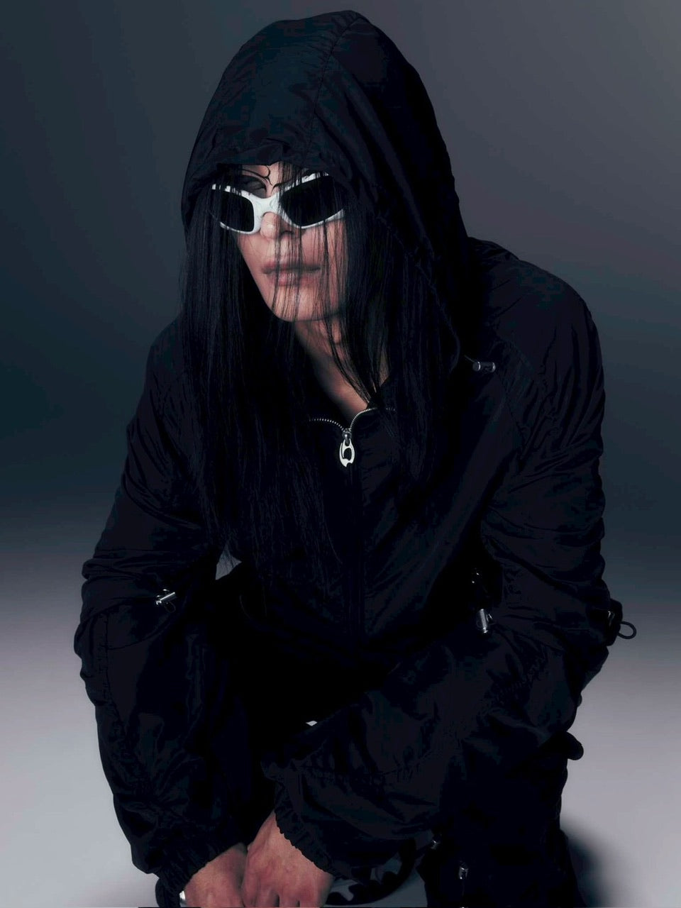 【DIG YOUR OWN GRAVE】SYN-EDGE BLOUSON /【ディグユアオウングレイブ】アシンメトリーテックブルゾン