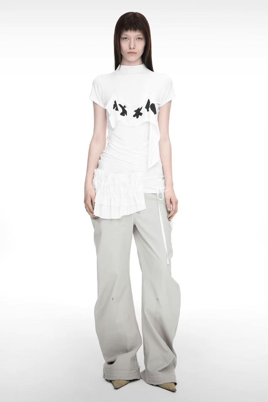 【NACHE】RAWCUT CURVED PANTS (UNISEX)