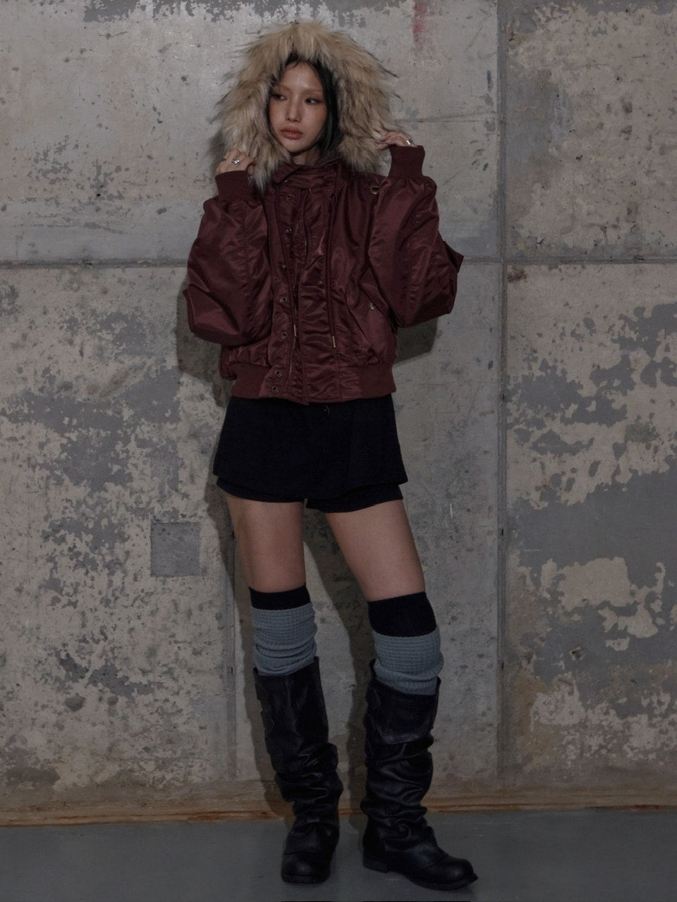 【FANCY CLUB】EYELET FUR MA-1 / 【ファンシークラブ】アイレットファーＭＡ-1
