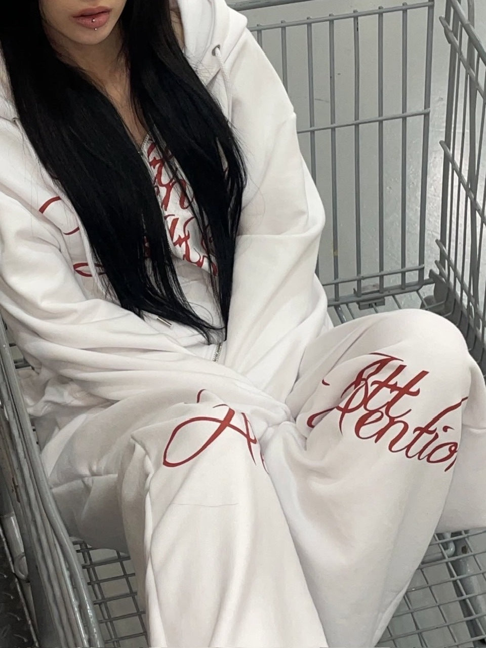 【FANCY CLUB】ATTENTION EYELET HOODED ZIP-UP / 【ファンシークラブ】アテンションアイレットジップアップパーカー