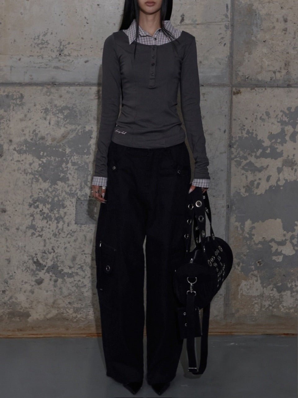 【FANCY CLUB】SHIRT LAYERED LONG SLEEVE / 【ファンシークラブ】シャツレイヤード長袖Ｔシャツ