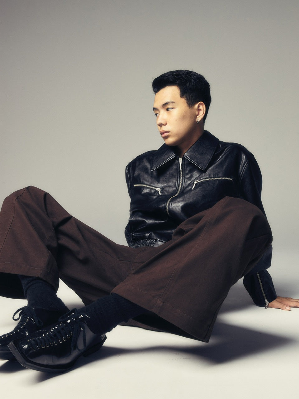 【CS】cotton wide twill pants (brown) / 【シーエス】コットンワイドツイルパンツ