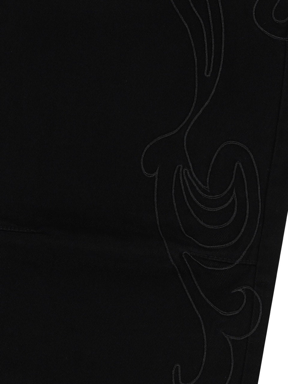 【AAKAM】Needlework Wave Cotton Pants