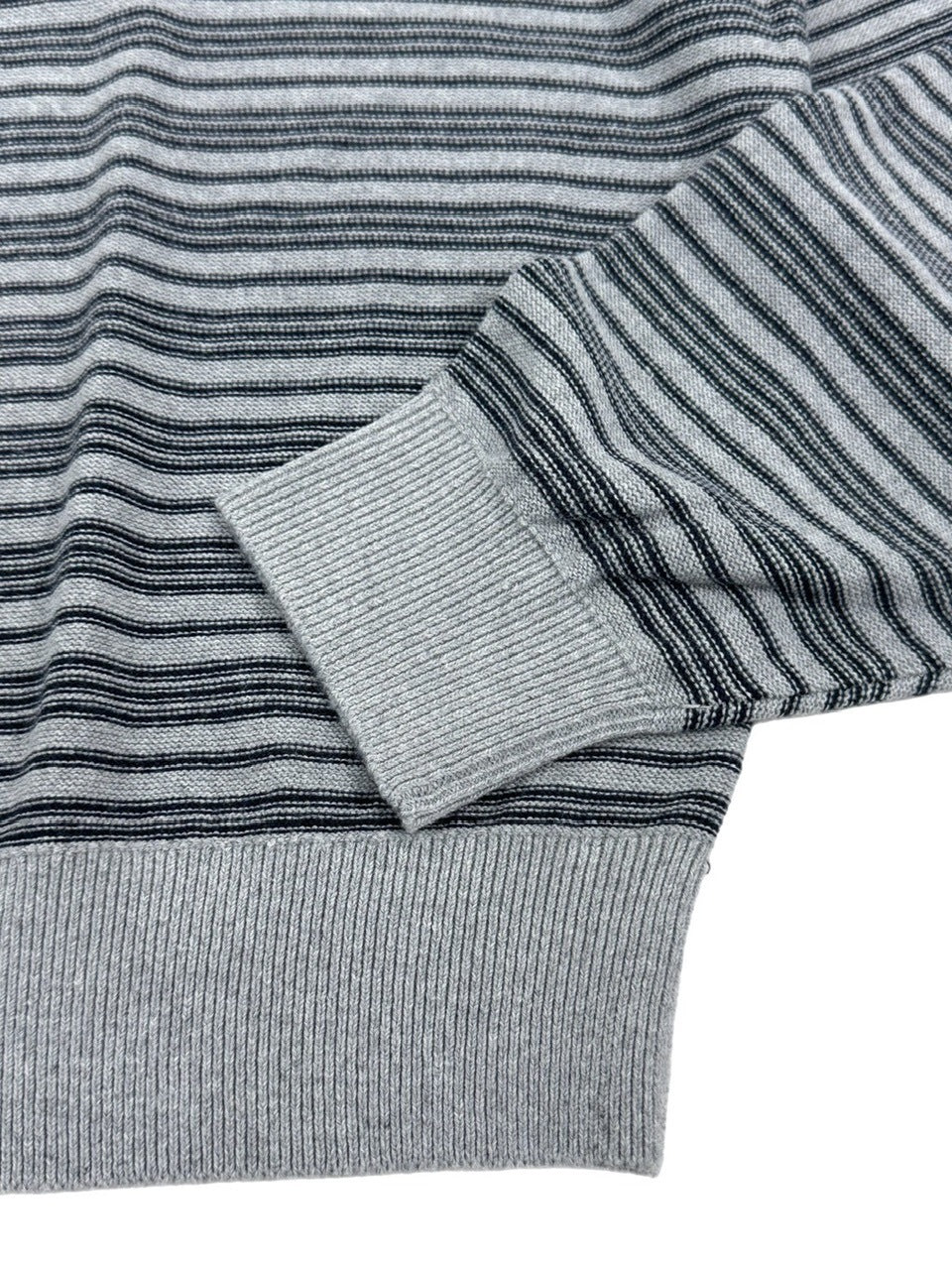 受注制【Chikashitsu +】cropped henry neck border knit / 【チカシツプラス】クロップドヘンリーネックボーダーニット (3color)