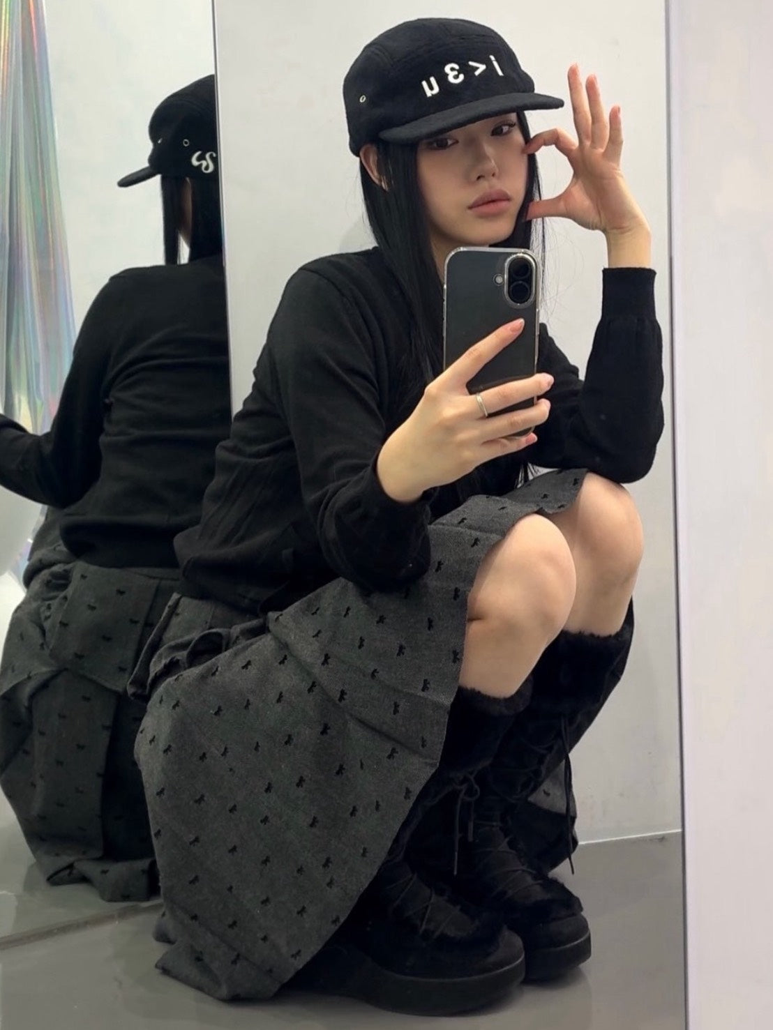 12/21 20:00 再販【Uglyshadow】RIBBON MIDI SKIRT