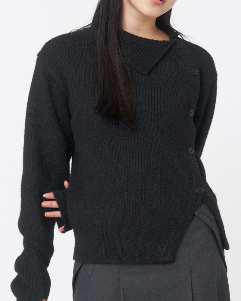 【Miseki seoul】Side button knit