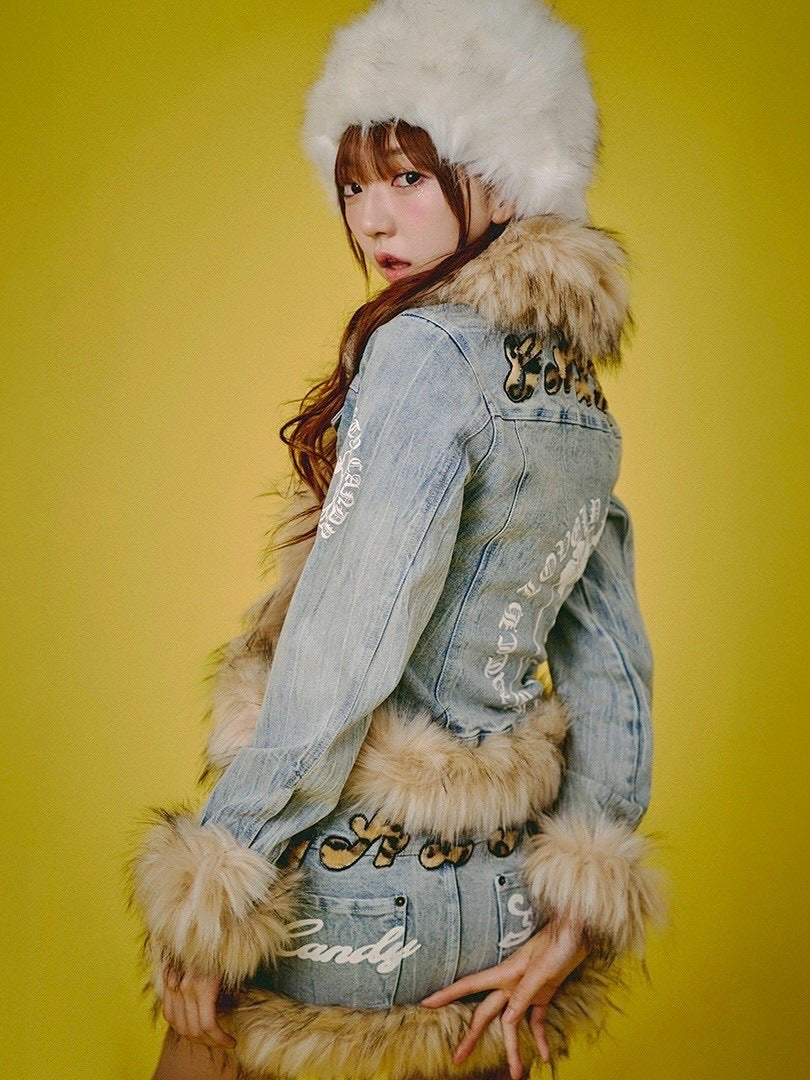 【GALFY】ぎゃるちゃんファーデニムJKT