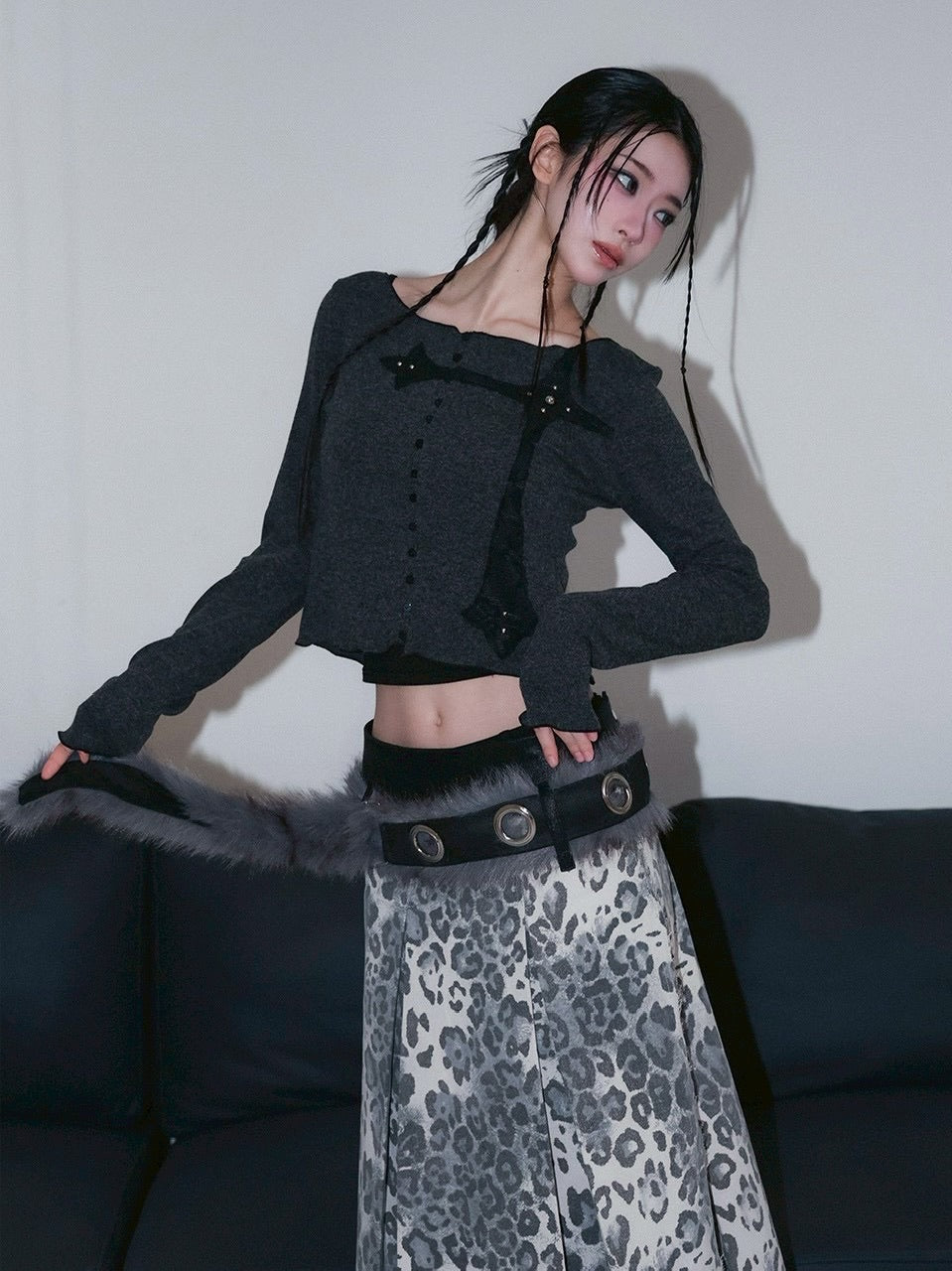 1/2 20:00発売【CHERRYQUIRI】fur loop eyelet belt