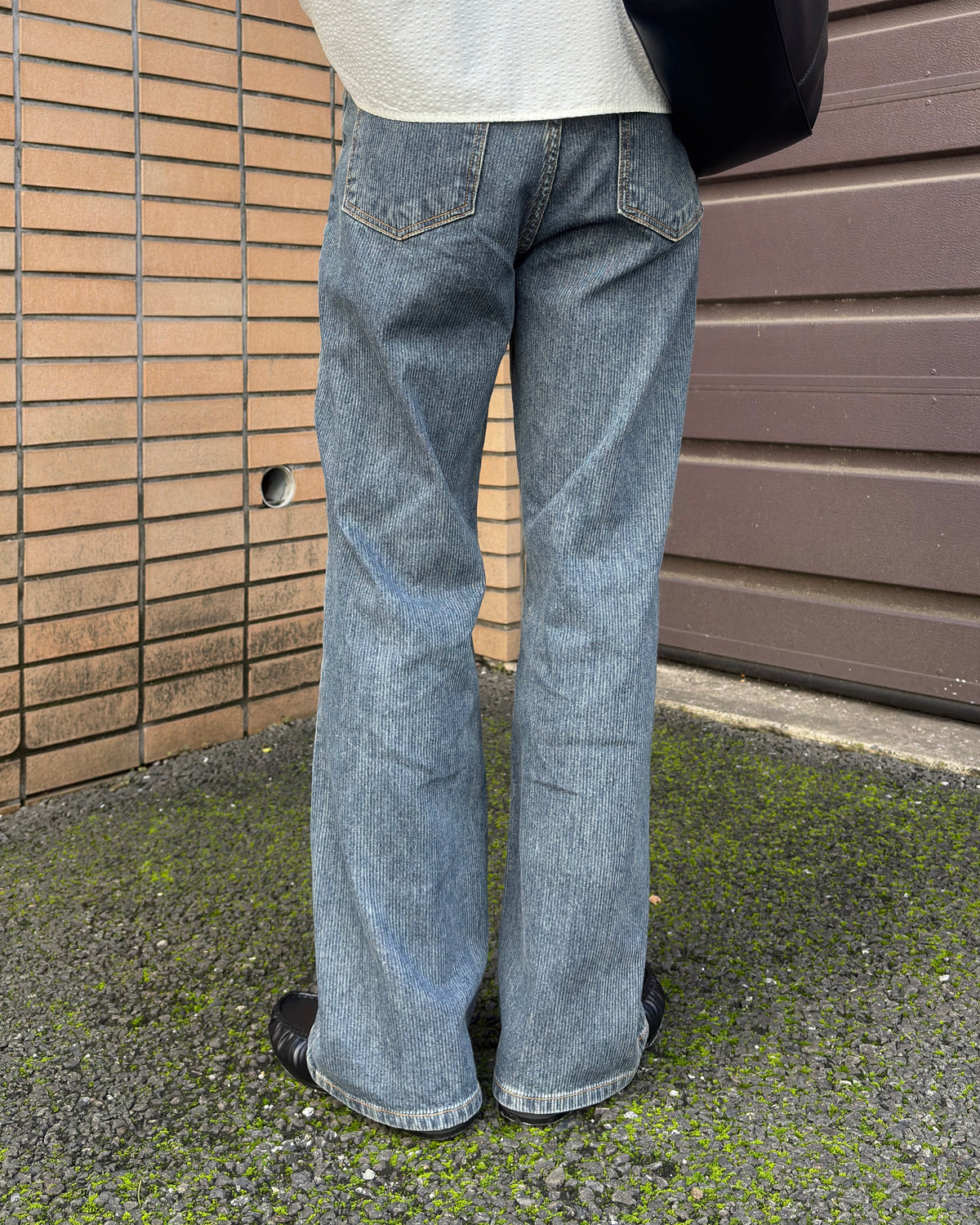 東京店WEB限定受注制【Chikashitsu +】shadow stripe denim pants (2color)