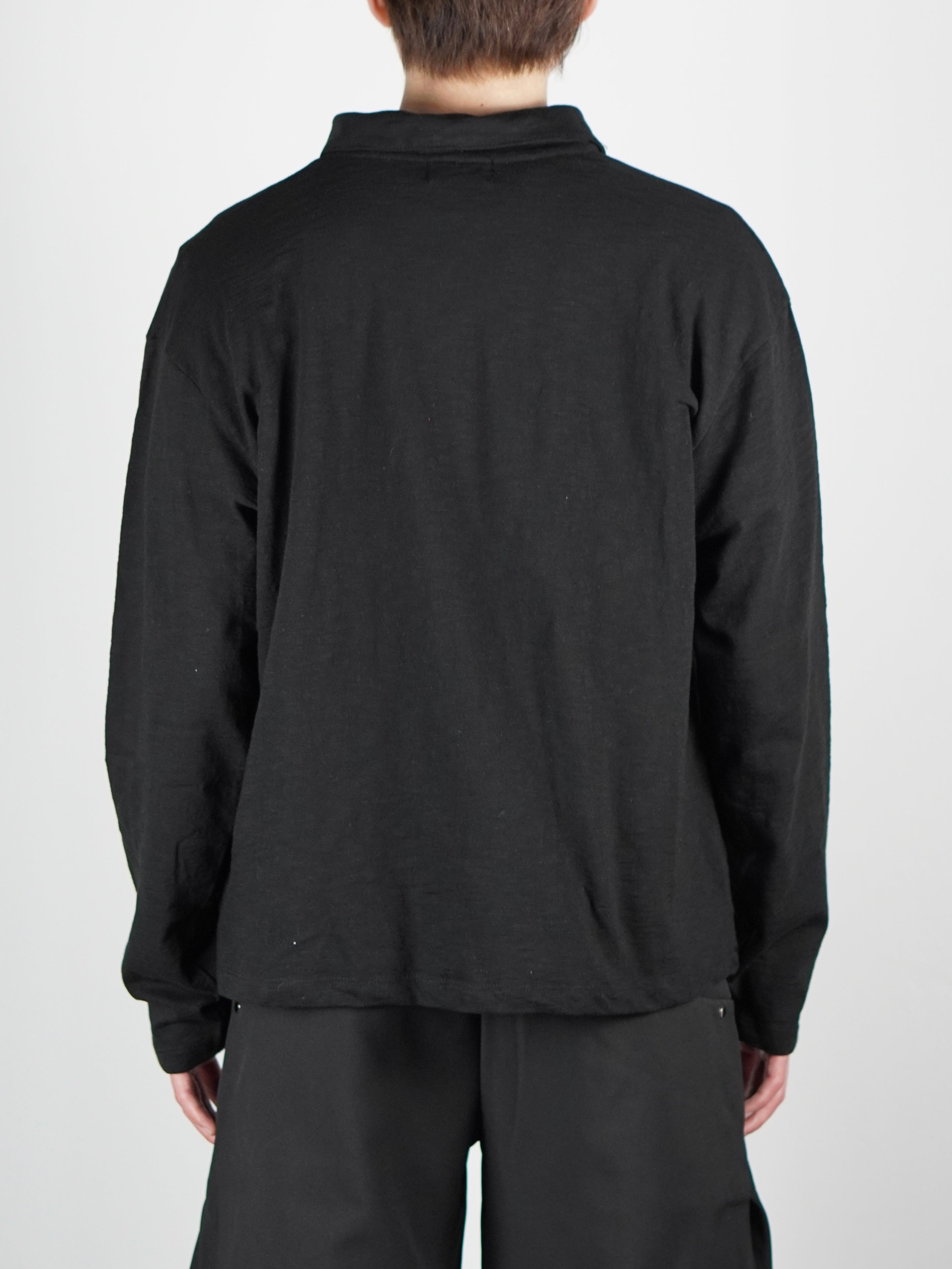 受注制【Chikashitsu +】sheer cotton polo long sleeve (3color)