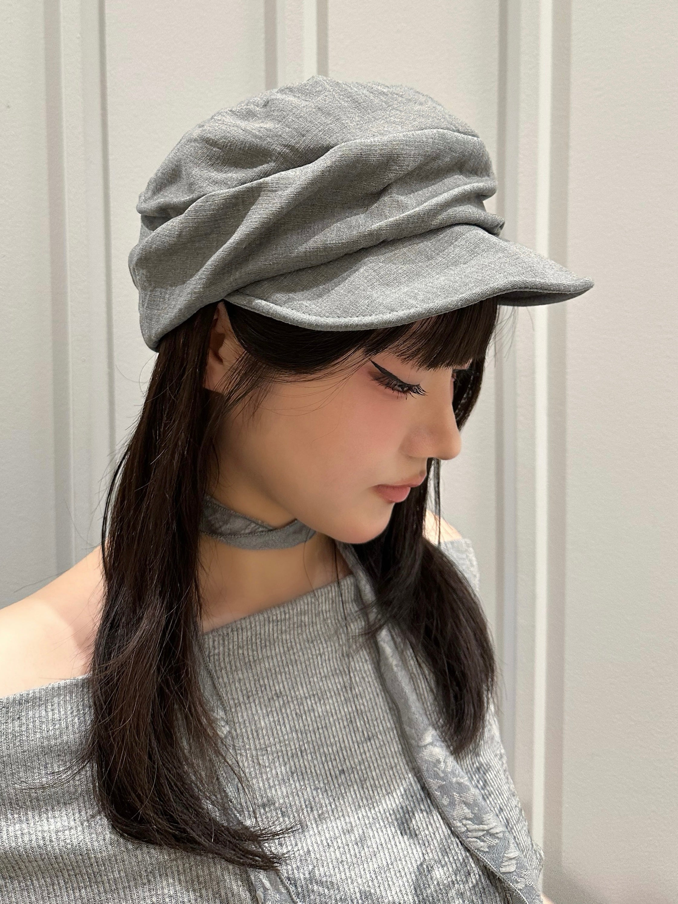 受注制【nmtc+】Rivet Shirring Casquette (2color)
