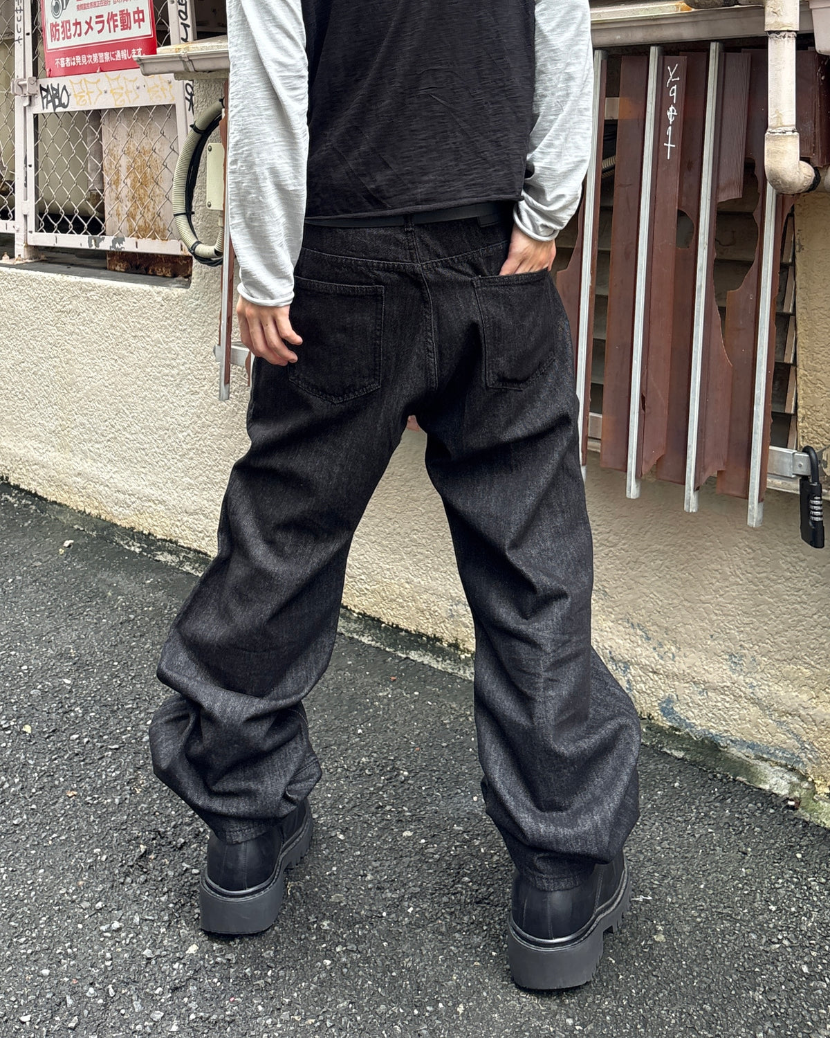 受注制【youll】button fly flare denim pants