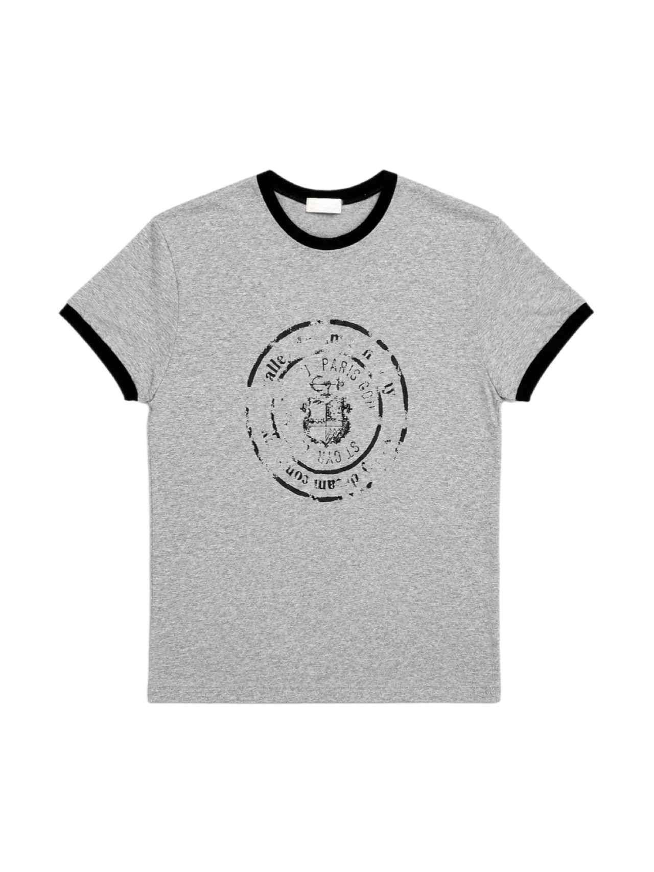 受注制【Chikashitsu +】stamp printing ringer tee (3color)