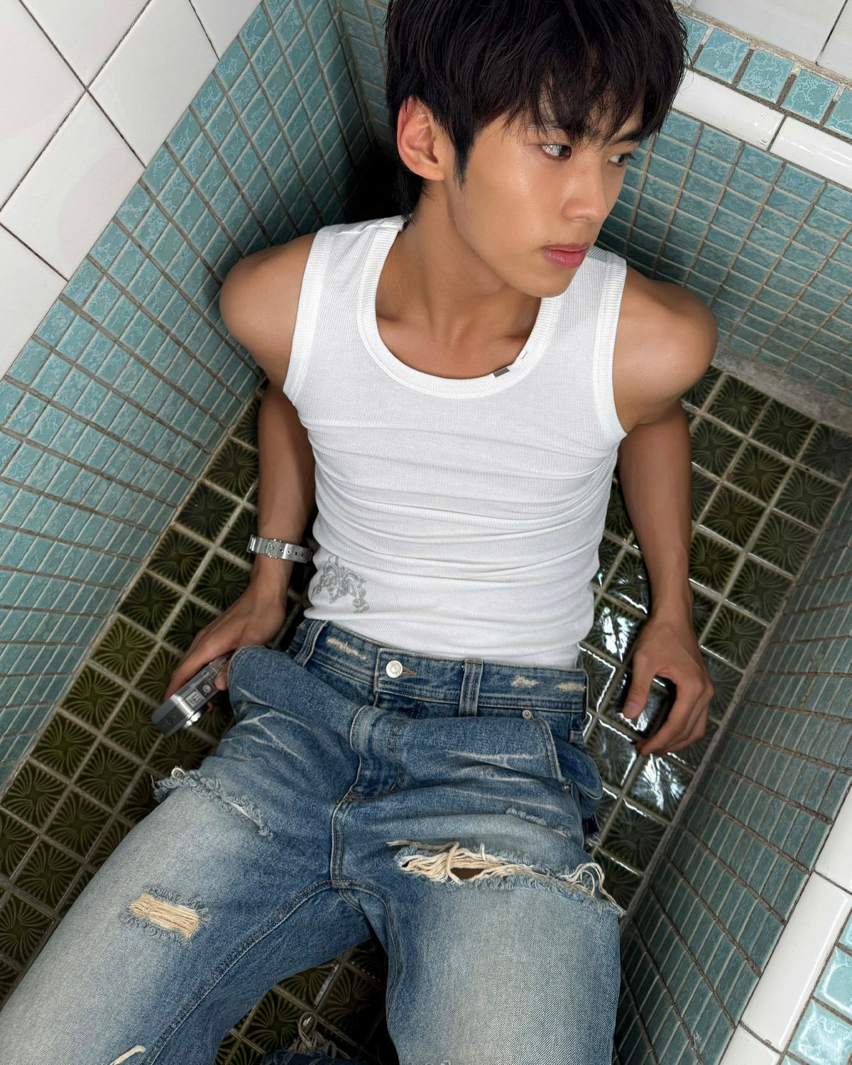 【LECYTO】Glitter Rib Sleeveless