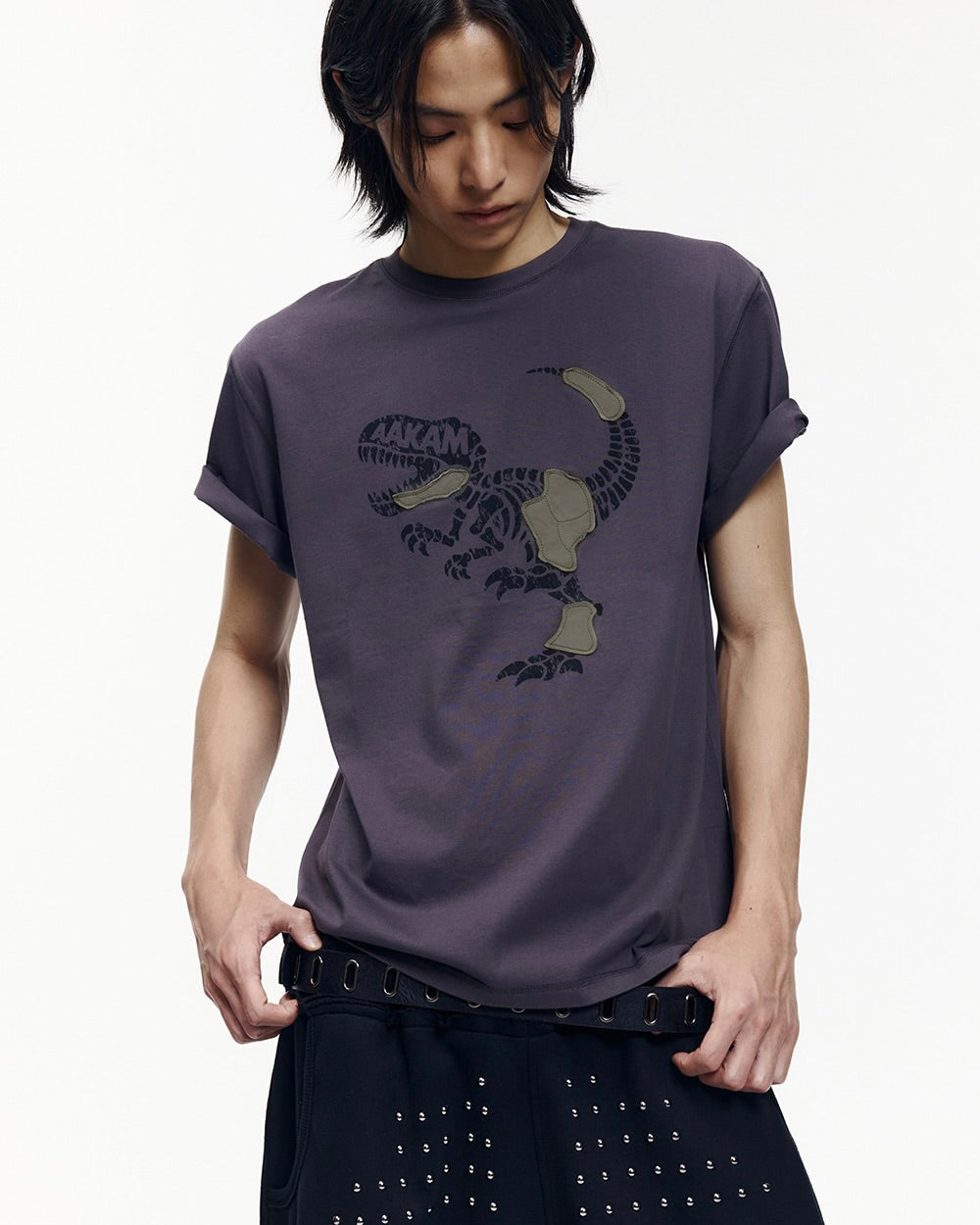 【AAKAM】Dino Patch Half Top