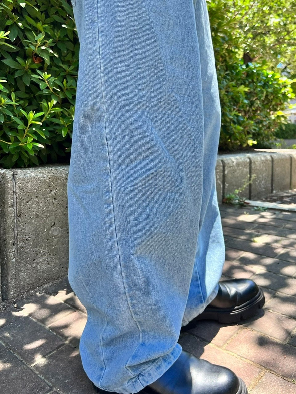 受注制【Chikashitsu +】super wide denim pants (4color)
