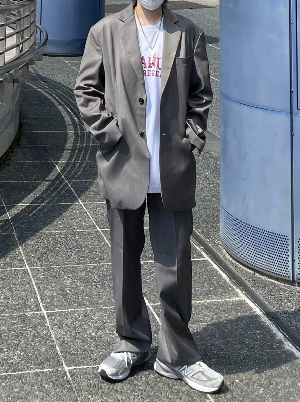 【Chikashitsu +】set up straight slacks (4color)