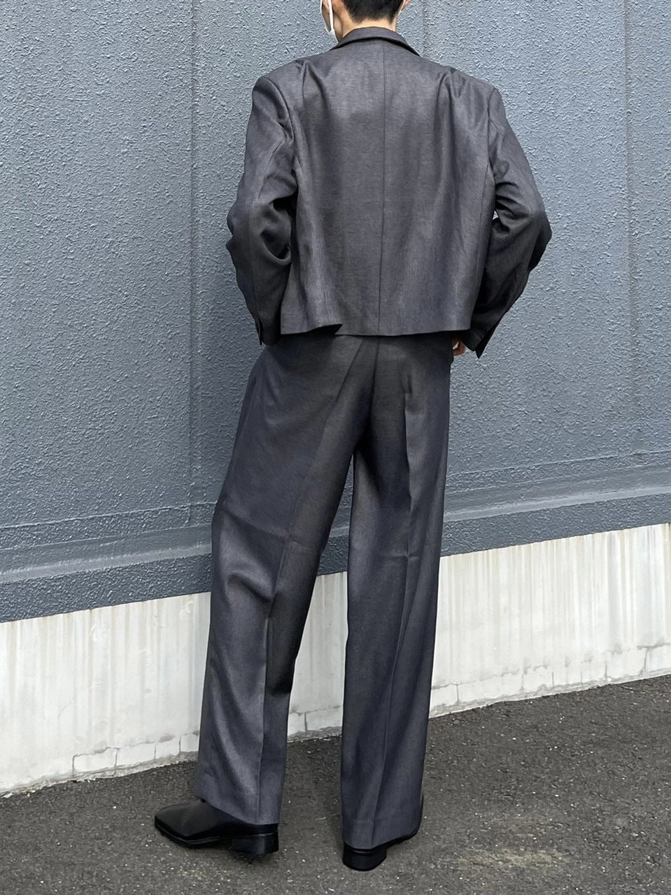 受注制【Chikashitsu +】set up tuck slacks (3color)